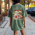 Shih Tzu Ugly Christmas Sweater Santa Hat Women's Oversized Comfort T-shirt Back Print Moss