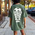 Soccer Senior 2024 Senior Year Graduation 24 Girls Women's Oversized Comfort T-shirt Back Print Moss