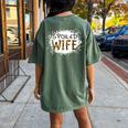Spoiled Wife Leopard Cheetah Mother Mama Mom Fiance Women's Oversized Comfort T-Shirt Back Print Moss