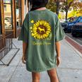 Sunflower Dog Mom For Beagle Lovers Women's Oversized Comfort T-Shirt Back Print Moss
