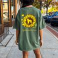 Sunflower Dog Mom For Goldendoodle Lovers Women's Oversized Comfort T-Shirt Back Print Moss