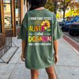 I Have Two Titles Auntie And Dog Mom Dog Paw Sunflower Women's Oversized Comfort T-Shirt Back Print Moss