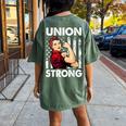 Union Strong And Solidarity Union Proud Labor Day Women's Oversized Comfort T-shirt Back Print Moss