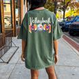 Volleyball Mom Tiedye Volleyball Love For Women Women's Oversized Comfort T-Shirt Back Print Moss