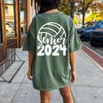 Volleyball Senior Class Of 2024 High School Senior For Girls Women's Oversized Comfort T-shirt Back Print Moss