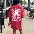 8Th Birthday Girl 8 Years Butterflies And Number 8 Women's Oversized Comfort T-shirt Back Print Crimson