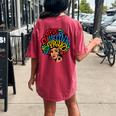 Afro Latina Proud Hispanic Heritage Month Latinx Girls Women's Oversized Comfort T-shirt Back Print Crimson