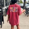 But Did You Take Attendance Groovy Back To School Women's Oversized Comfort T-shirt Back Print Crimson