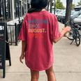 Awesome Since August 1953 70Th Birthday 70 Year Old Women's Oversized Comfort T-shirt Back Print Crimson