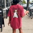 Beagle Christmas Lights Ugly Sweater Dog Lover Women's Oversized Comfort T-shirt Back Print Crimson