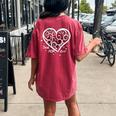 Best Mom Ever Floral Heart Women's Oversized Comfort T-Shirt Back Print Crimson
