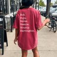 Bob Buju Beres Beenie Bounty Barrington Women's Oversized Comfort T-shirt Back Print Crimson