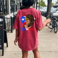 City State Puerto Rico Flag Boricua Puerto Rican Women Girl Women's Oversized Comfort T-shirt Back Print Crimson