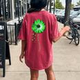 Daisy Flower Gastroparesis Awareness Women's Oversized Comfort T-Shirt Back Print Crimson