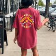 Daisy Peace Sign Love T 60S 70S Tie Dye Hippie Costume Women's Oversized Comfort T-Shirt Back Print Crimson