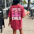 My Daughter In Law Is My Favorite Child Mom Women's Oversized Comfort T-Shirt Back Print Crimson