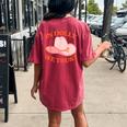 In Dolly We Trust Pink Hat Cowgirl Western 90S Music Women's Oversized Comfort T-Shirt Back Print Crimson