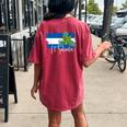 El Salvador Flag El Salvador Map Salvador For Women's Oversized Comfort T-shirt Back Print Crimson