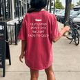 Elder Goth Old Goths Quote Saying Bat Gothic Goth Women's Oversized Comfort T-shirt Back Print Crimson