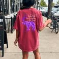 Epilepsy Awareness Sunflower Elephant Be Kind Women's Oversized Comfort T-Shirt Back Print Crimson