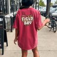 Field Day Squad 2023 Physical Education Gym Teacher Pe Women's Oversized Comfort T-Shirt Back Print Crimson
