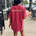 Funny Gardener Evolution Retro Gardening Garden Lover Women Oversized Back Print Comfort T-shirt Crimson