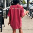 In My Mom Era Lover Groovy Retro Mother's Day Women's Oversized Comfort T-shirt Back Print Crimson