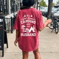 This Girl Loves Camping With Her Husband Camper Wife Women's Oversized Comfort T-Shirt Back Print Crimson