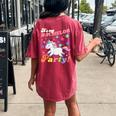 Groovy It's My Bachelor Party Unicorn Marriage Party Women's Oversized Comfort T-shirt Back Print Crimson
