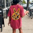 Groovy Peace Sign Retro Daisy 70S Hippie Vintage Women's Oversized Comfort T-Shirt Back Print Crimson