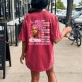 I'm The Storm Black Pink Ribbon Breast Cancer Survivor Women's Oversized Comfort T-shirt Back Print Crimson