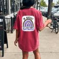 International Overdose Awareness Day Purple Rainbow Women's Oversized Comfort T-shirt Back Print Crimson