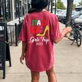 Italy Girls Trip 2023 Lips High Heals Friend Matching Girl Women's Oversized Comfort T-Shirt Back Print Crimson