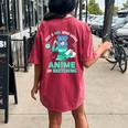 Just A Girl Who Loves Anime And Sketching Women's Oversized Comfort T-shirt Back Print Crimson