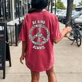 Be Kind Always Animal Lovers Zebra Peace Sign Women's Oversized Comfort T-Shirt Back Print Crimson