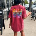 Be Kind Love Kindness Autism Mental Health Awareness Women Women's Oversized Comfort T-Shirt Back Print Crimson
