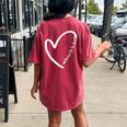 Be Kind Motivational Kindness Inspirational Encouragement Women's Oversized Comfort T-Shirt Back Print Crimson