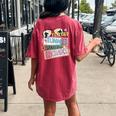 Last Day Of School Teacher Summer Recharge Require Women's Oversized Comfort T-Shirt Back Print Crimson
