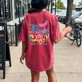 Making Magical Waves 4Th Grade Mermaid Back To School Girls Women's Oversized Comfort T-shirt Back Print Crimson