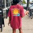 Math Teacher On Vacation Novelty Women's Oversized Comfort T-Shirt Back Print Crimson