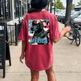 Merica Patriotic Black Labrador 4Th Of July Duck Hunting Women's Oversized Graphic Back Print Comfort T-shirt Crimson