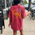 Multiple Sclerosis Awareness Sunflower Elephant Be Kind Women's Oversized Comfort T-Shirt Back Print Crimson