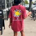 National Hispanic Heritage Month Sunflower All Countries Women's Oversized Comfort T-shirt Back Print Crimson