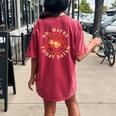 Ok Maybe Today Satan Retro Vintage Halloween Vintage Halloween Women's Oversized Comfort T-shirt Back Print Crimson