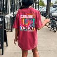 Paraprofessional Straight Outta Energy Teacher End Of Year Women's Oversized Comfort T-Shirt Back Print Crimson
