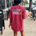 Patriotic Eagle 4Th Of July Usa American Flag Men Women Kids Women's Oversized Graphic Back Print Comfort T-shirt Crimson
