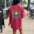 Pray For Maui Hawaii Wildflower Support Men Women Women's Oversized Comfort T-shirt Back Print Crimson