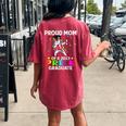 Proud Mom Of A Class Of 2023 Prek Graduate Unicorn Women's Oversized Comfort T-Shirt Back Print Crimson