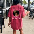 This Queen Was Born In October Birthday Afro Girls Women's Oversized Comfort T-shirt Back Print Crimson