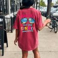 Retro Last Day Of Schools Out For Summer Teacher Boys Girls Women's Oversized Comfort T-Shirt Back Print Crimson